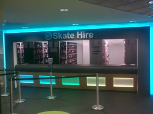Skate hire at Riverside Ice Rink, Chelmsford, Essex